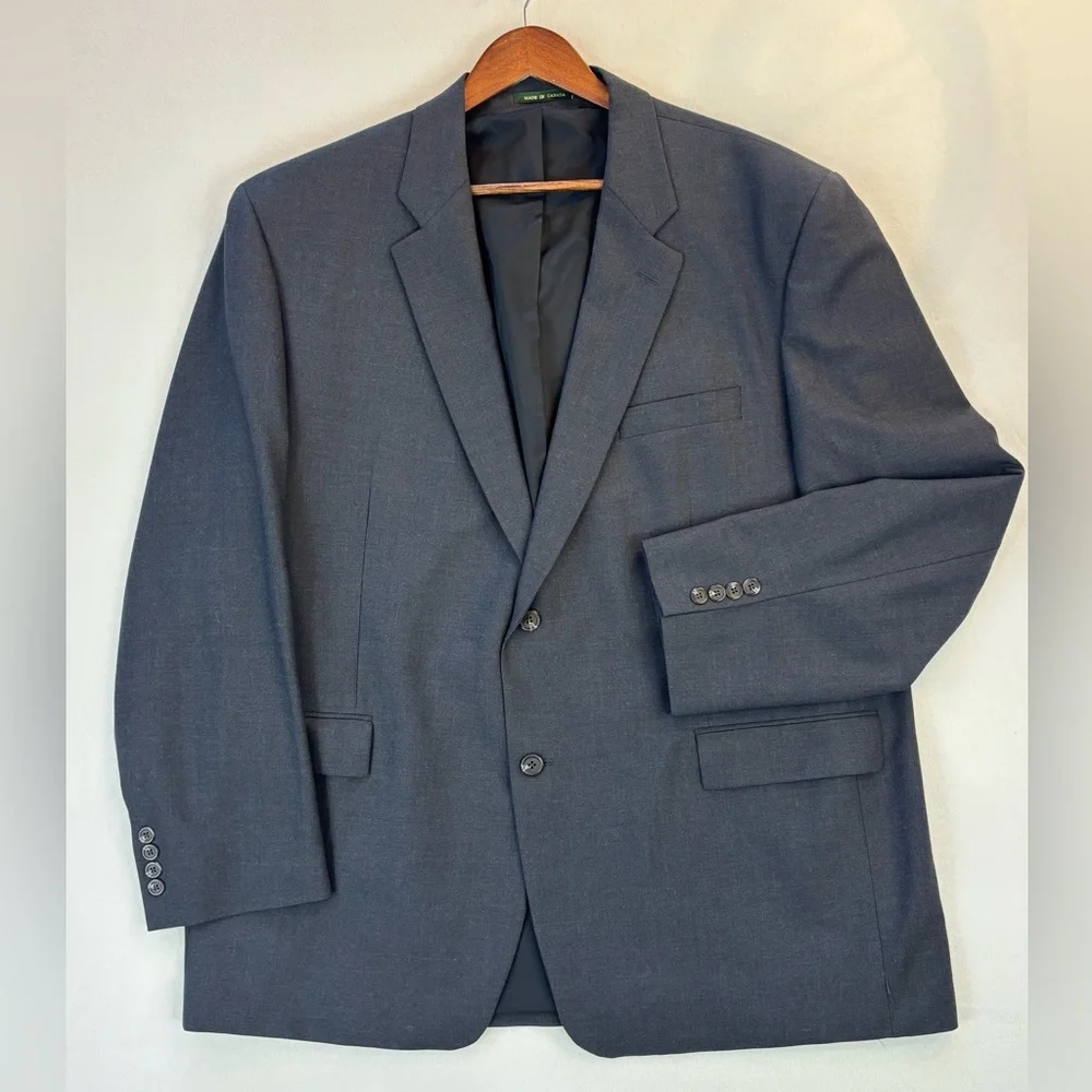 RALPH‎ RALPH LAUREN Grey Wool Sport Coat Blazer 50R Jacket Vintage Business
